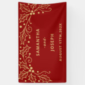 Luxury Red & Antique-Gold Wedding Banner (Vertikal)