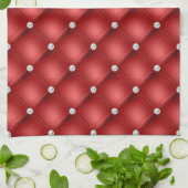 Luxury Red Diamond gepolstertes Muster Geschirrtuch (Gefaltet)