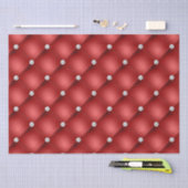 Luxury Red Diamond gepolstertes Muster Seidenpapier (Handwerk)