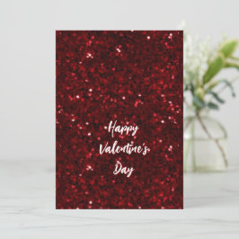 Luxury Red Glitter Happy Valentine's Day Special  Feiertagskarte