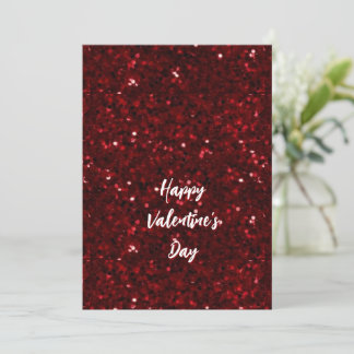 Luxury Red Glitter Happy Valentine's Day Special Feiertagskarte