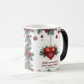 Luxury Red Heart Christmas Color Morphing Mug Verwandlungstasse (VorderseiteRechts)