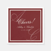 Luxury Red Old Money Wedding Napkins Serviette (Vorderseite)