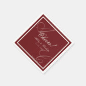 Luxury Red Old Money Wedding Napkins Serviette (Ecke)