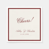 Luxury Red Old Money Wedding Napkins Serviette (Vorderseite)