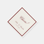 Luxury Red Old Money Wedding Napkins Serviette (Ecke)