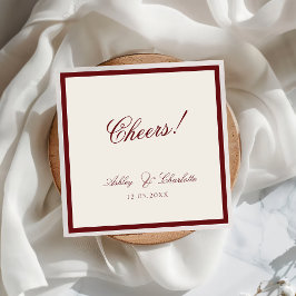 Luxury Red Old Money Wedding Napkins Serviette