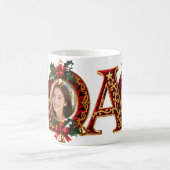 Luxury Red Velvet Gold Christmas Letter A Kaffeetasse (Mittel)