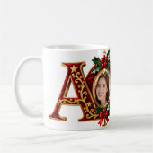 Luxury Red Velvet Gold Christmas Letter A Kaffeetasse (Links)