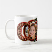 Luxury Red Velvet Gold Christmas Letter c Kaffeetasse (Links)