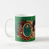 Luxury Red Velvet Gold Christmas Letter C Kaffeetasse (Links)