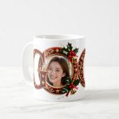 Luxury Red Velvet Gold Christmas Letter G Kaffeetasse (Vorderseite Links)