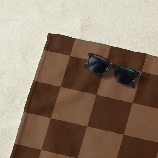 Luxury Red with Brown Checkered Strandtuch (Beispiel)