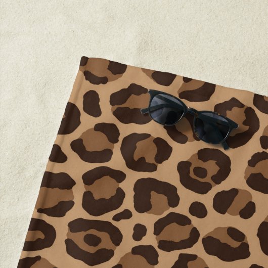 Luxury Red with Leopard Print Strandtuch (Beispiel)