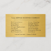 Luxury Roofing Roofer Company Business Card Visitenkarte (Rückseite)