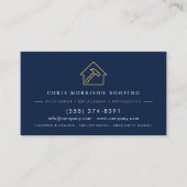 Luxury Roofing Roofer Company QR Code Visitenkarte (Vorderseite)