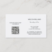 Luxury Rose Gold 3D Flower Visitenkarte (Rückseite)