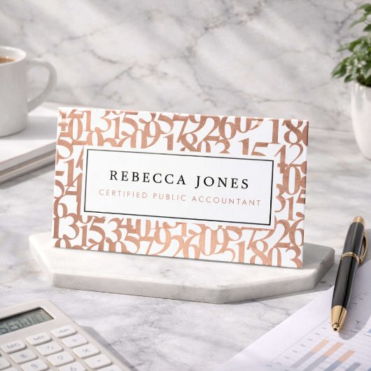 Luxury Rose Gold CPA Minimal Visitenkarte