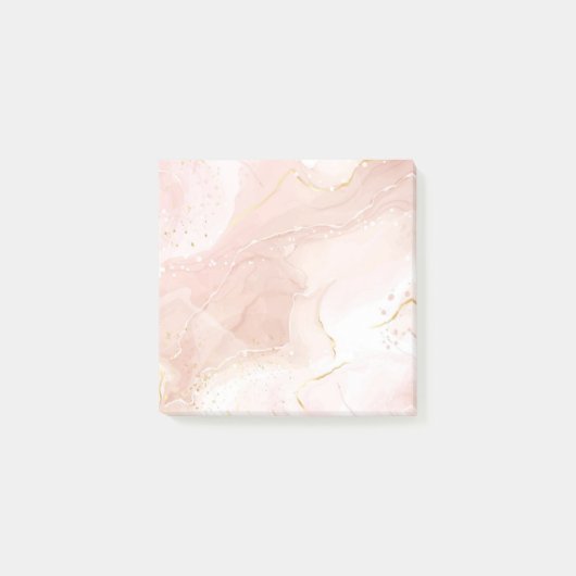 Luxury Rose Gold Ink Art Post-it Notes Block Klebezettel (Vorderseite)