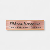 Luxury Rose Gold Office Türschild Plakat (Vorderseite )