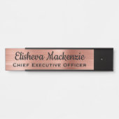Luxury Rose Gold Office Türschild Plakat (Vorderseite )