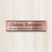Luxury Rose Gold Office Türschild Plakat (Vorderseite )
