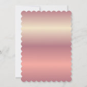 Luxury Rose Gold Scalloped Wedding Invitation - Cu Einladung (Rückseite)