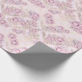 Luxury Rose Pattern Wrapping Paper Geschenkpapier (Ecke)