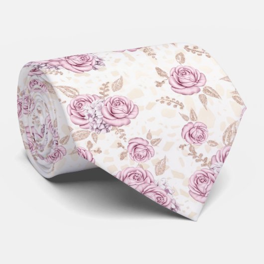 Luxury Rose Pattern Wrapping Paper Krawatte (Gerollt)