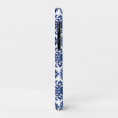 Luxury Royal Blue and White Baroque Floral Pattern Case-Mate iPhone Hülle (Hinten/Links)