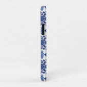 Luxury Royal Blue and White Baroque Floral Pattern Case-Mate iPhone Hülle (Hinten/Rechts)