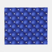 Luxury Royal Blue Diamond Muster Fleecedecke (Vorderseite (Horizontal))
