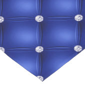 Luxury Royal Blue Diamond Muster Kurzer Tischläufer (Ecke)