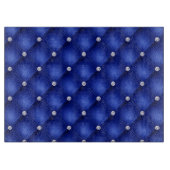 Luxury Royal Blue Diamond Muster Schneidebrett (Vorderseite)