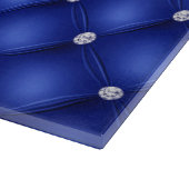 Luxury Royal Blue Diamond Muster Schneidebrett (Ecke)