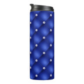 Luxury Royal Blue Diamond Muster Thermosbecher (Nach rechts gedreht)