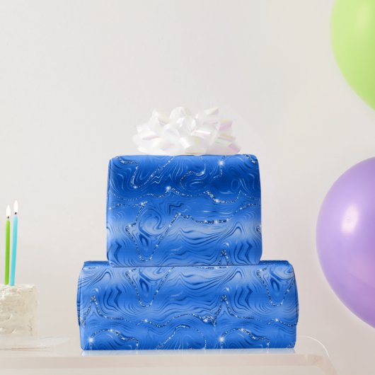 Luxury Royal Blue Geschenkpapier (Partygeschenke)