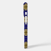 Luxury Royal Blue und Gold Hearts iPhone 16 Fall Case-Mate iPhone Hülle (Rückseite / Links)