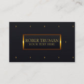 Luxury Royal Dark Blue Gold Visitenkarte (Vorderseite)