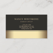 Luxury Royal Gold Glitzer Elegante Visitenkarte (Rückseite)