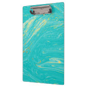 Luxury Royal Marble Gold Blue Monogram Business Klemmbrett (Links)