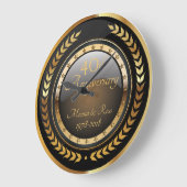 Luxury Royal Metallic Gold Wedding Jubiläum Große Wanduhr (Winkel)