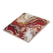 Luxury Ruby Red Gold Liquid Marble Agate Fluid Art Fliese (Seite)
