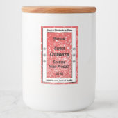 Luxury Ruby Red Sparkling Glitzer Product Labels Lebensmitteletikett (Vorderseite)