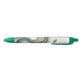 Luxury Sage & Gold Marble Realtor Personalized Pen Kugelschreiber (Unterseite)