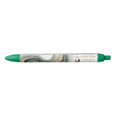 Luxury Sage & Gold Marble Realtor Personalized Pen Kugelschreiber (Vorderseite)