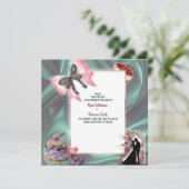 Luxury Satin Bow Save the Date Announcement (Stehend Vorderseite)