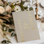 Luxury Save the Date | Modern Vertical Name Folieneinladung