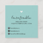 LUXURY SCRIPT Name elegante ombre blasser Pfefferm Quadratische Visitenkarte (Rückseite)