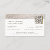 Luxury Script Real Estate Agent Professional Photo Visitenkarte (Rückseite)